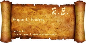 Rupert Endre névjegykártya